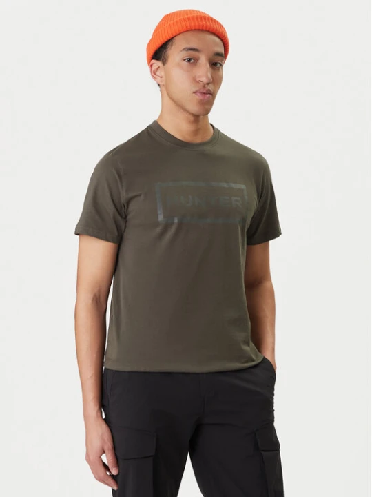 Zdjęcie produktu Hunter T-Shirt Halton HARM0019252 Zielony Regular Fit