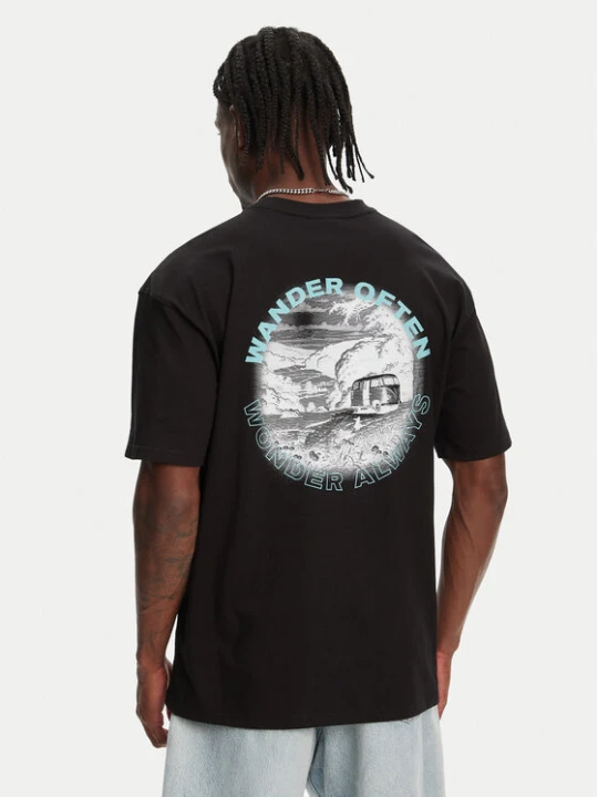 Zdjęcie produktu Hunter T-Shirt Rasputin HARM0057251 Czarny Relaxed Fit