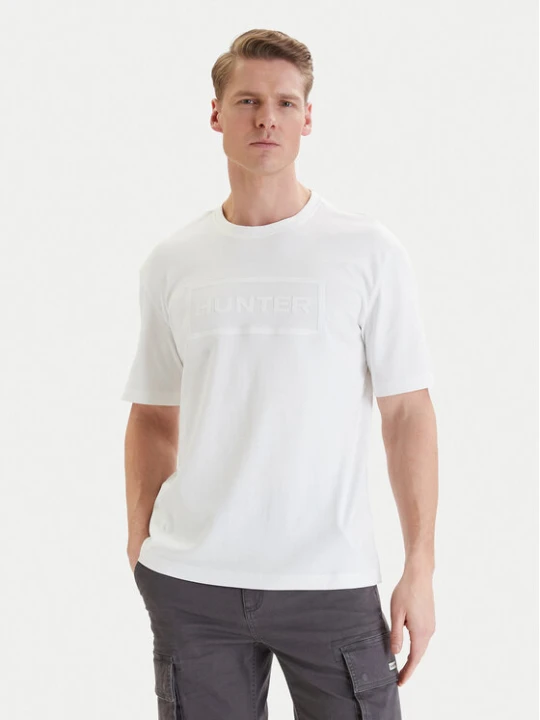 Zdjęcie produktu Hunter T-Shirt W126-HRMTS-1004-01X Biały Regular Fit