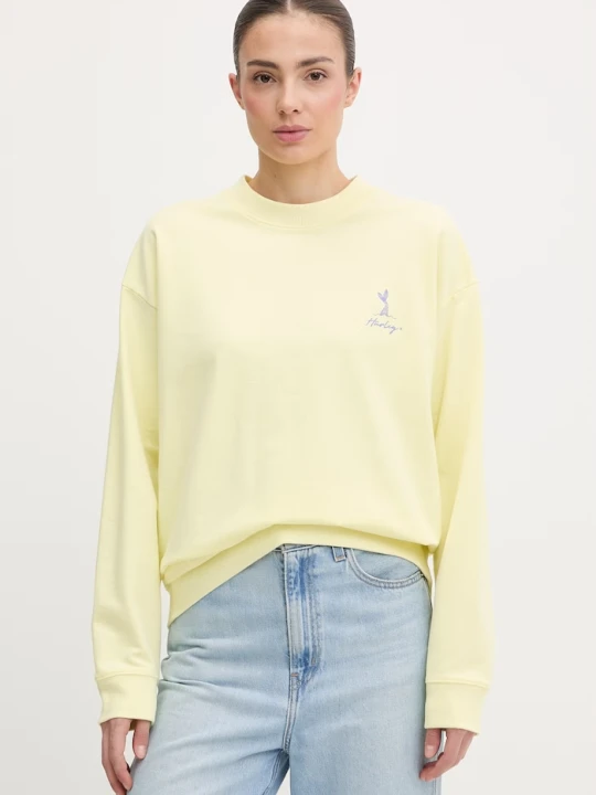 Zdjęcie produktu Hurley bluza damska bawełniana CREW NEREIDA ISLAND żółty