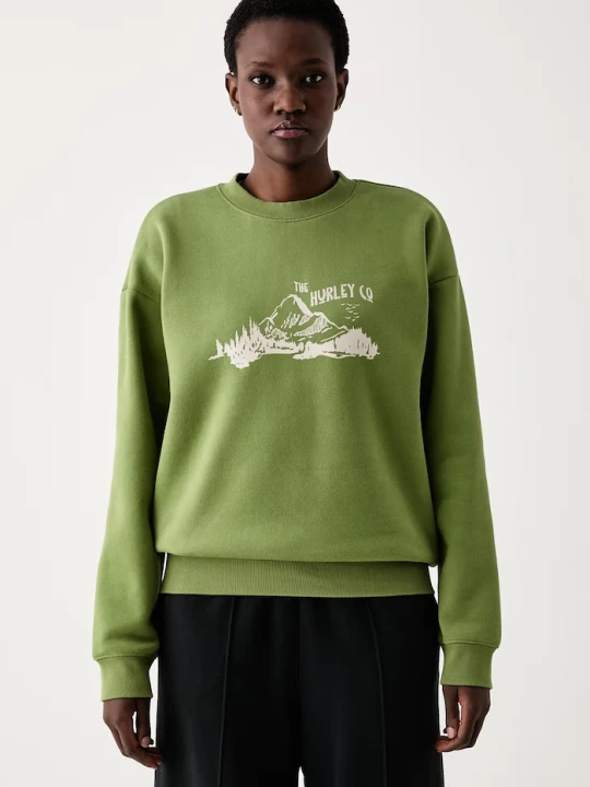 Zdjęcie produktu Hurley bluza damska z bawełną zielony