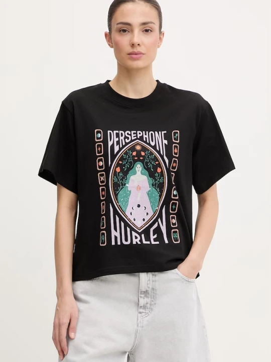 Zdjęcie produktu Hurley T-shirt damski bawełniany czarny