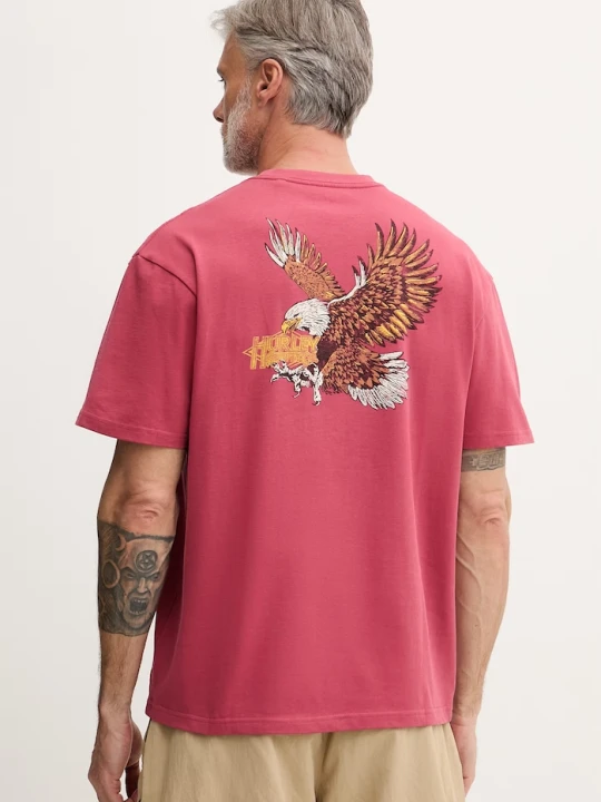Zdjęcie produktu Hurley T-shirt męski bawełniany różowy