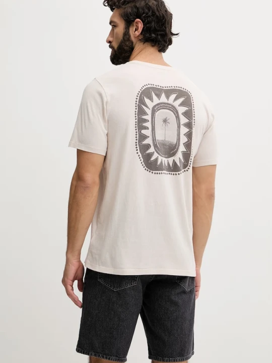 Zdjęcie produktu Hurley t-shirt męski bawełniany beżowy