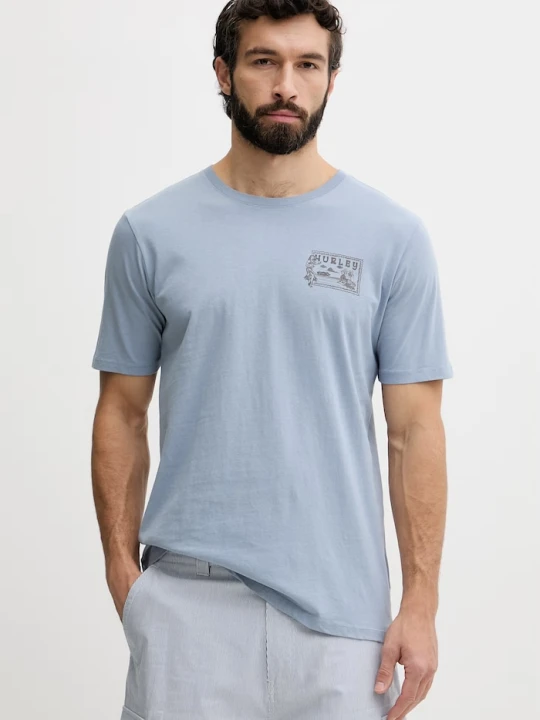 Zdjęcie produktu Hurley t-shirt męski bawełniany niebieski