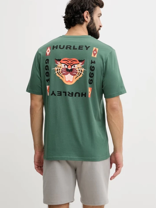 Zdjęcie produktu Hurley t-shirt męski bawełniany zielony