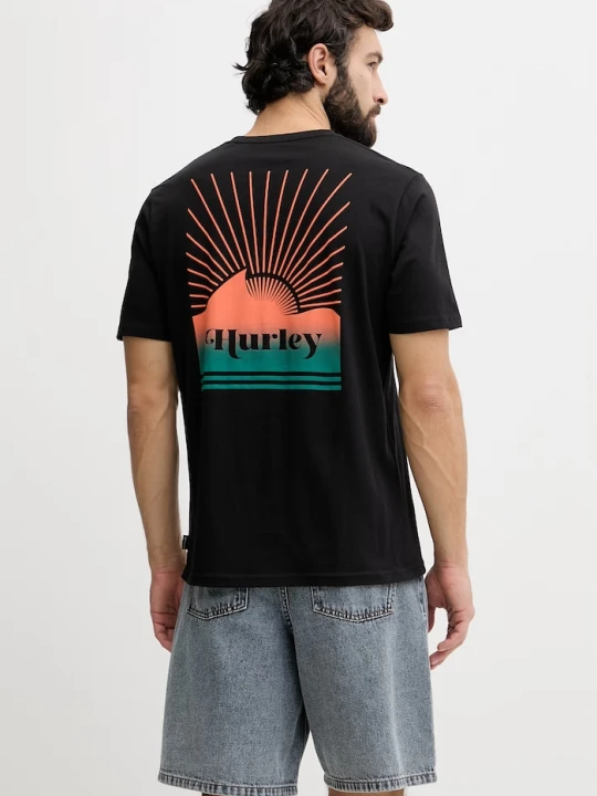 Zdjęcie produktu Hurley t-shirt męski bawełniany czarny