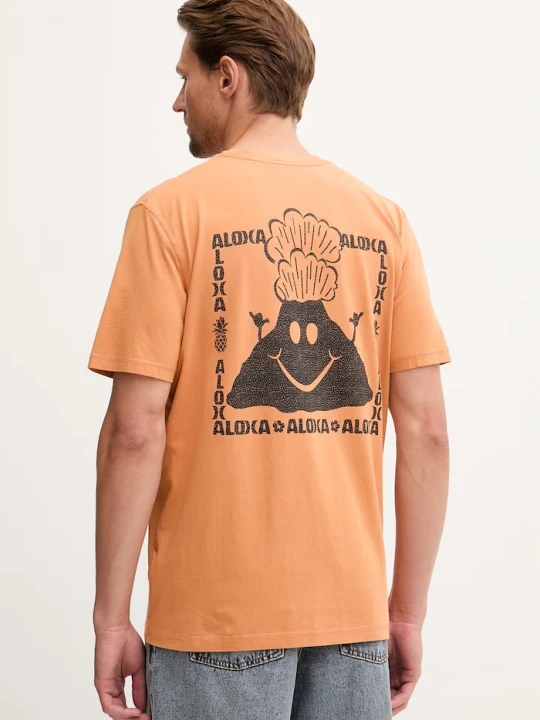 Zdjęcie produktu Hurley t-shirt męski bawełniany pomarańczowy