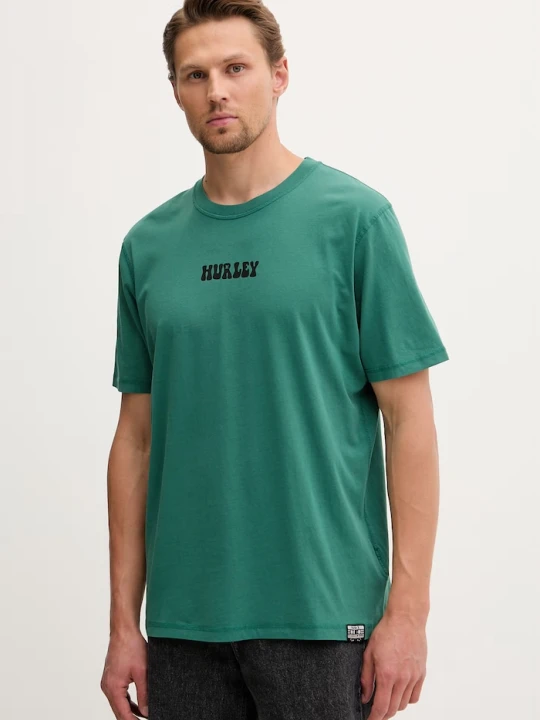 Zdjęcie produktu Hurley t-shirt męski bawełniany zielony