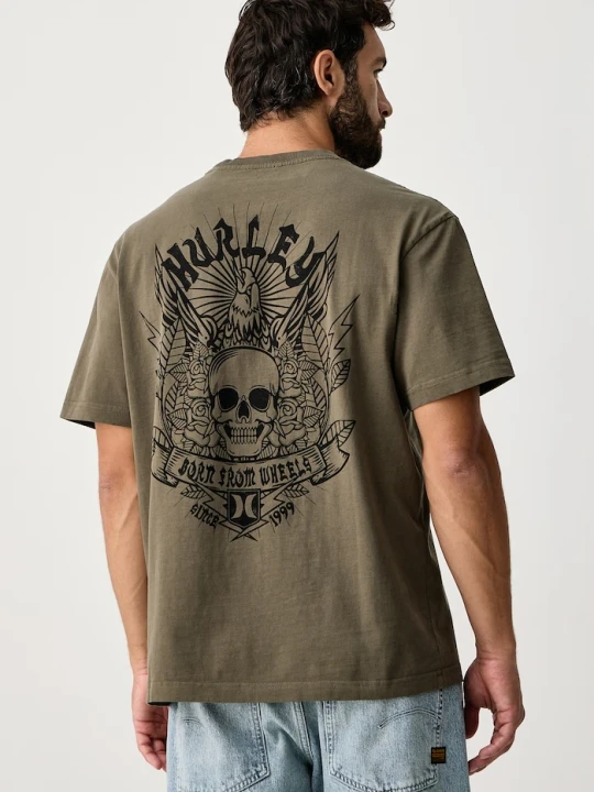 Zdjęcie produktu Hurley T-shirt męski bawełniany Built Eagle zielony