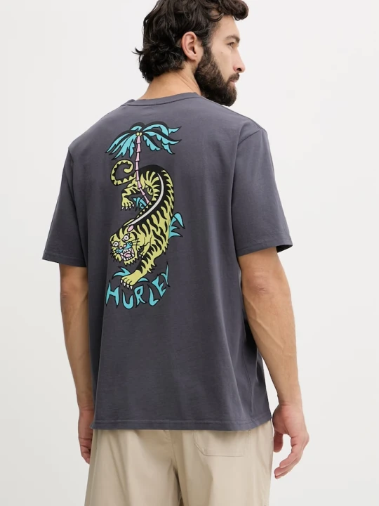 Zdjęcie produktu Hurley t-shirt męski bawełniany ETAM szary