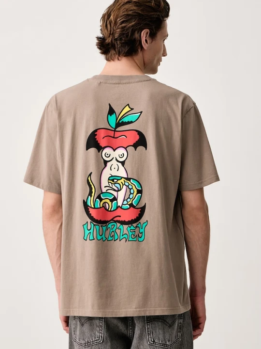 Zdjęcie produktu Hurley T-shirt męski bawełniany Etam Apple beżowy