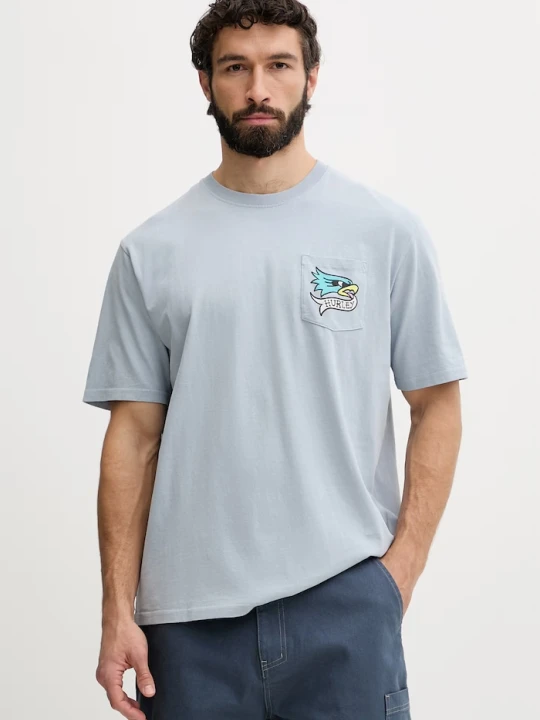 Zdjęcie produktu Hurley t-shirt oversize męski bawełniany ETAM niebieski