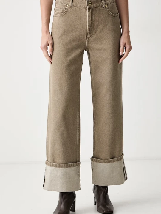 Zdjęcie produktu iBlues jeansy straight damskie IBLCOLLE beżowy