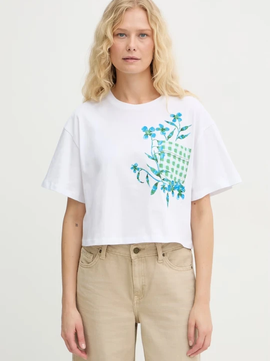 Zdjęcie produktu iBlues T-shirt damski bawełniany ELODIA biały