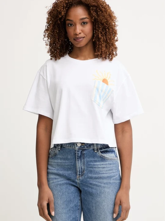 Zdjęcie produktu iBlues T-shirt damski bawełniany ELODIA biały