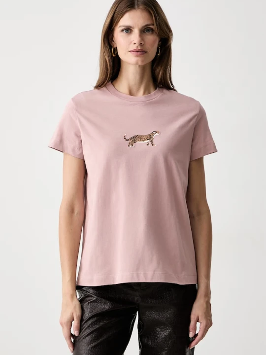 Zdjęcie produktu iBlues T-shirt damski bawełniany IBLNUVOLE różowy
