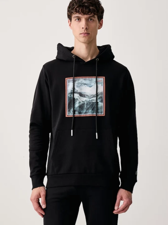 Zdjęcie produktu Iceberg bluza z kapturem męska bawełniana czarny