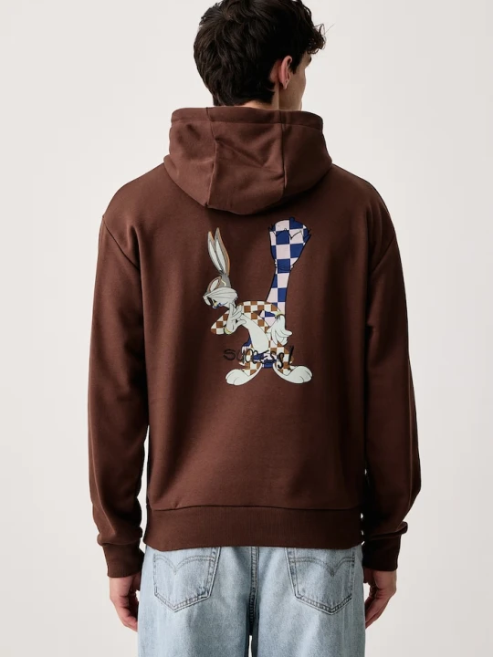 Zdjęcie produktu Iceberg bluza z kapturem męska z bawełną brązowy