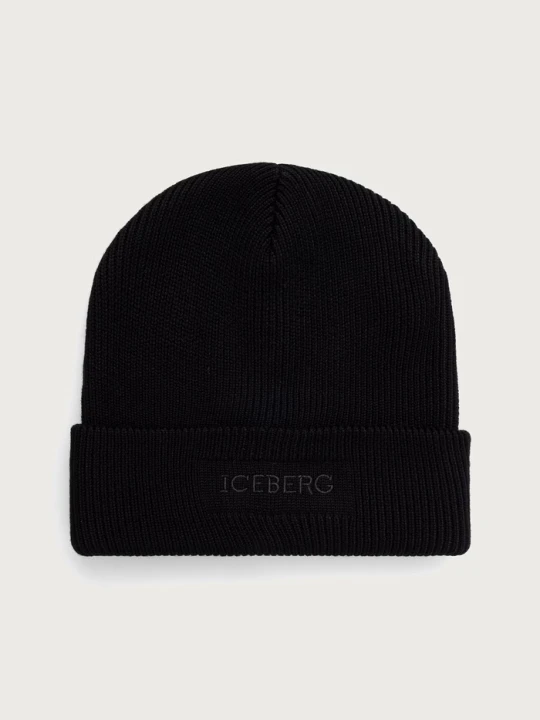 Zdjęcie produktu Iceberg czapka męska wełniana czarny