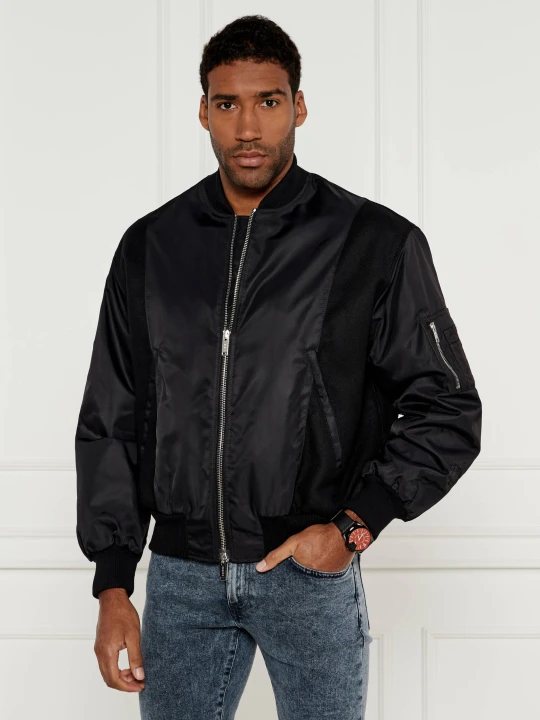 Zdjęcie produktu Iceberg Kurtka bomber Iceberg 50th Anniversary | Regular Fit | z dodatkiem wełny czarny