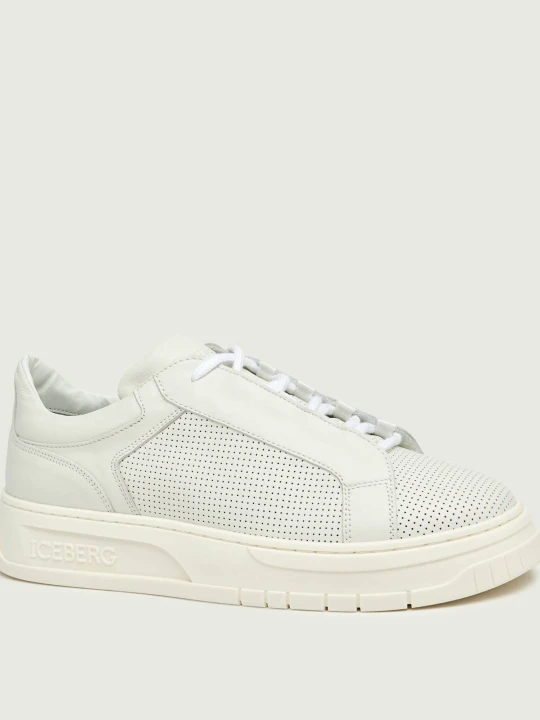 Zdjęcie produktu Iceberg Skórzane sneakersy biały