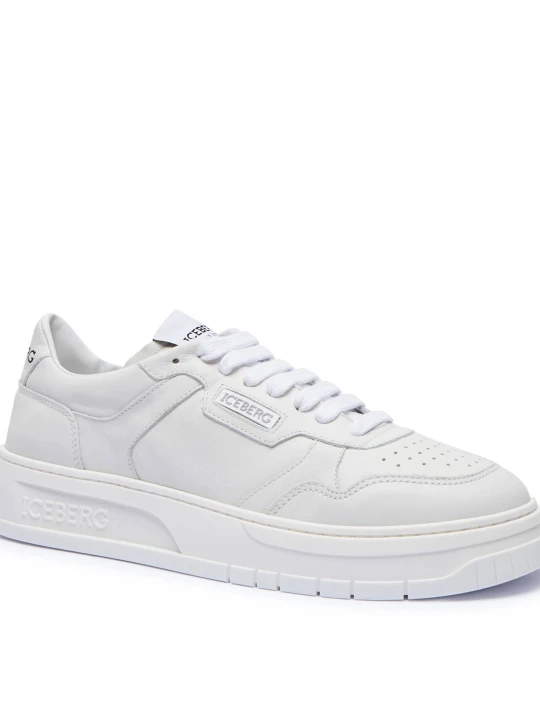 Zdjęcie produktu Iceberg Skórzane sneakersy ecru