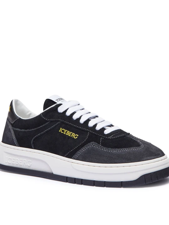 Zdjęcie produktu Iceberg Skórzane sneakersy czarny
