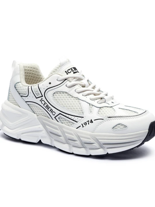 Zdjęcie produktu Iceberg Sneakersy | z dodatkiem skóry biały