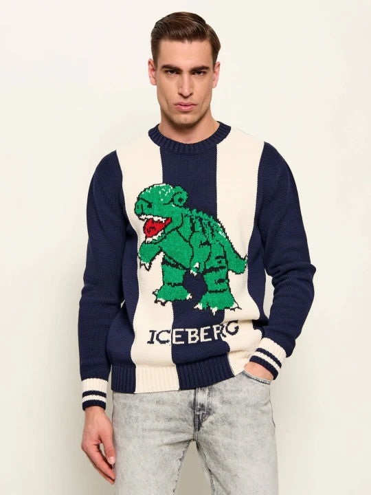 Zdjęcie produktu Iceberg Sweter DRAGON | Regular Fit granatowy