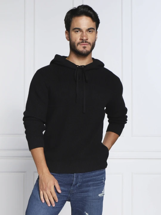 Zdjęcie produktu Iceberg Sweter | Regular Fit | z dodatkiem wełny czarny