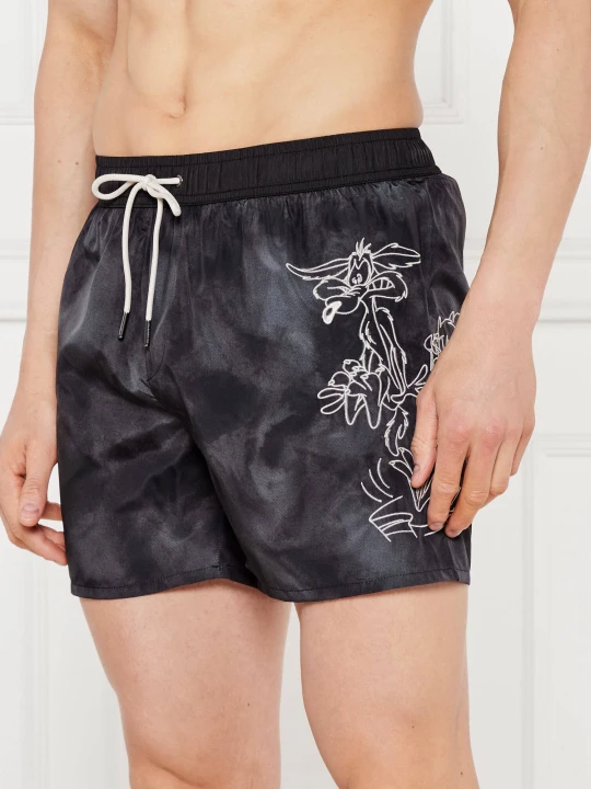 Zdjęcie produktu Iceberg Szorty kąpielowe Ice Iceberg x Warner | Regular Fit czarny