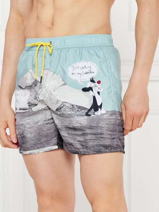 Zdjęcie produktu Iceberg Szorty kąpielowe ICEBERG X LOONEY TUNES | Regular Fit miętowy