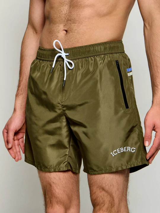 Zdjęcie produktu Iceberg Szorty kąpielowe | Regular Fit oliwkowy