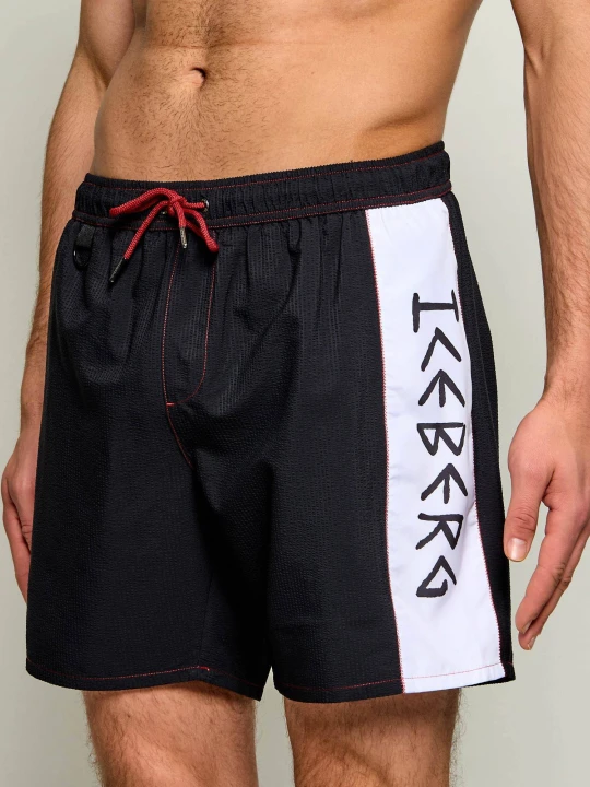 Zdjęcie produktu Iceberg Szorty kąpielowe | Regular Fit czarny