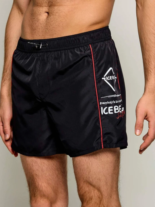 Zdjęcie produktu Iceberg Szorty kąpielowe | Regular Fit czarny