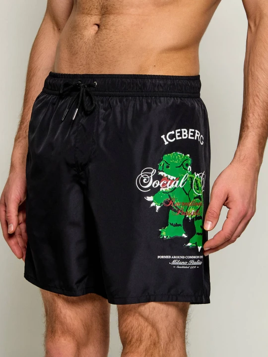 Zdjęcie produktu Iceberg Szorty kąpielowe | Regular Fit czarny