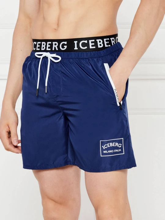 Zdjęcie produktu Iceberg Szorty kąpielowe | Regular Fit granatowy