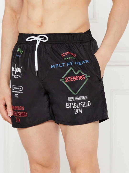 Zdjęcie produktu Iceberg Szorty kąpielowe | Regular Fit czarny