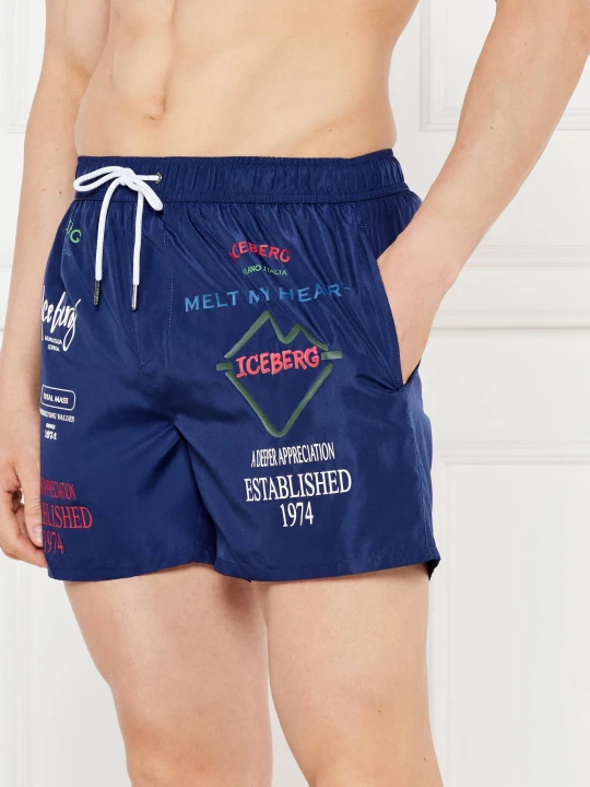Zdjęcie produktu Iceberg Szorty kąpielowe | Regular Fit granatowy