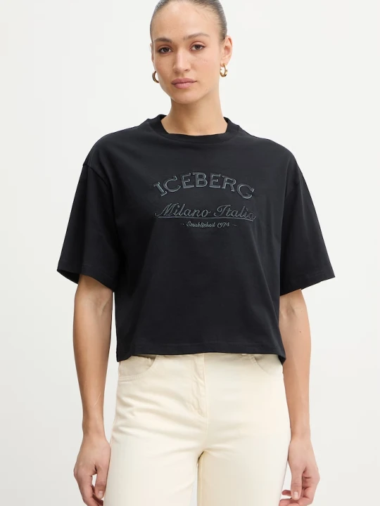 Zdjęcie produktu Iceberg t-shirt bawełniany czarny