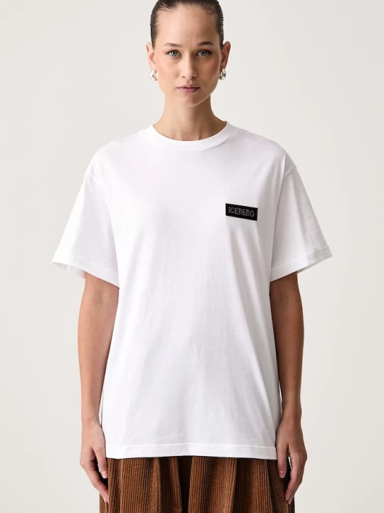 Zdjęcie produktu Iceberg T-shirt damski bawełniany biały