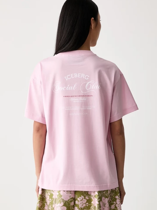 Zdjęcie produktu Iceberg T-shirt damski bawełniany różowy