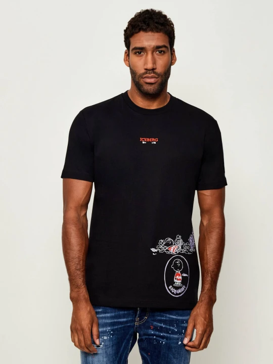 Zdjęcie produktu Iceberg T-shirt ICE ICEBERG X PEANUTS | Regular Fit czarny