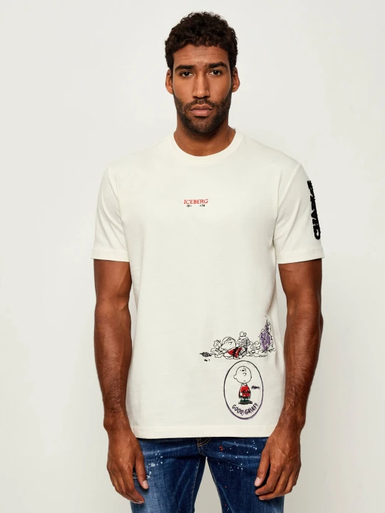 Zdjęcie produktu Iceberg T-shirt ICE ICEBERG X PEANUTS | Regular Fit kremowy