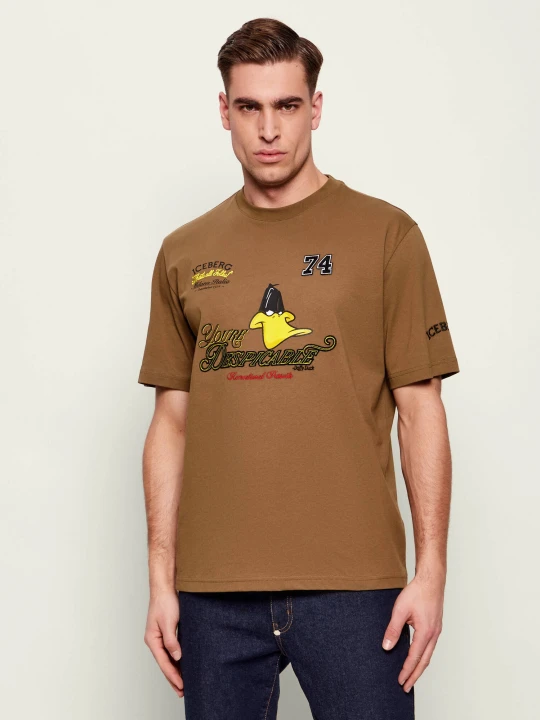 Zdjęcie produktu Iceberg T-shirt | Iceberg X LOONEY TUNES | Regular Fit khaki
