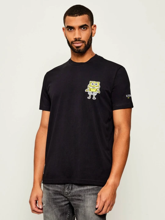Zdjęcie produktu Iceberg T-shirt Iceberg x SpongeBob | Regular Fit czarny