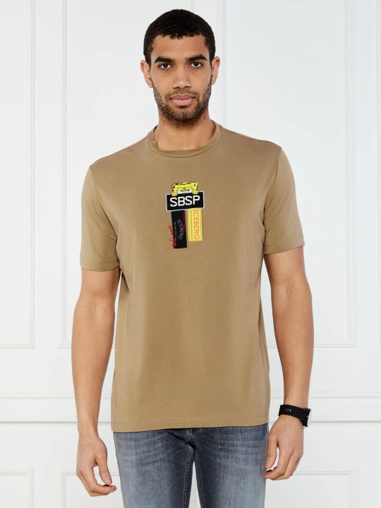 Zdjęcie produktu Iceberg T-shirt Iceberg x Spongebob | Regular Fit beżowy
