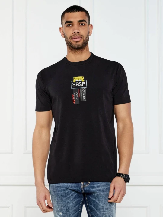 Zdjęcie produktu Iceberg T-shirt Iceberg x Spongebob | Regular Fit czarny