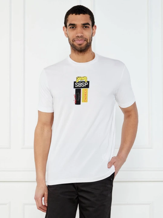 Zdjęcie produktu Iceberg T-shirt Iceberg x Spongebob | Regular Fit biały